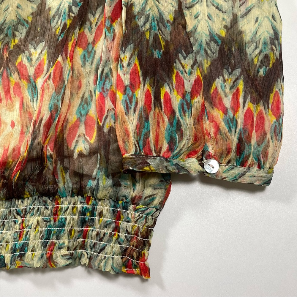 Danielrainn Beautiful Spring Printed Chiffon Blou… - image 4